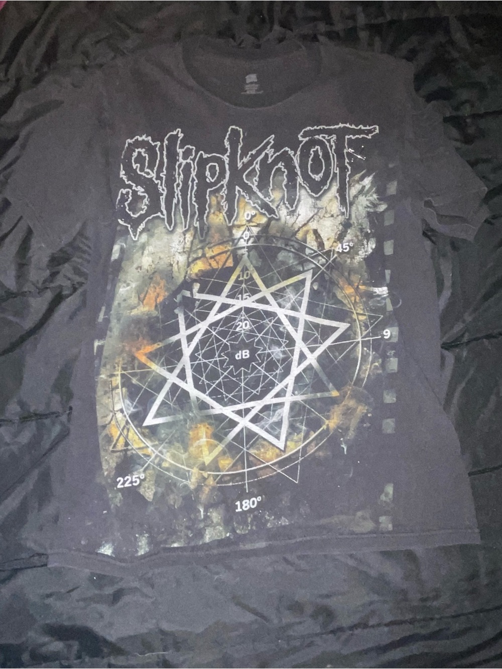 Vintage Destroyed slipknot Black Graphic Band T-Shirt size small